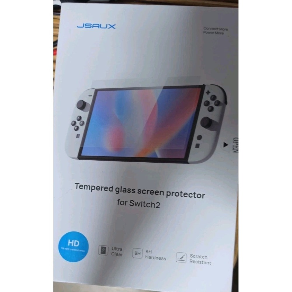 JSAUX Tempered Glass Screen Protector for Switch2 Ultra Clear 9H Hardness GP0123